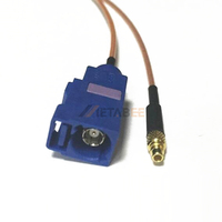 Conector de Cable MMCX a F Fakra C, Macho a Hembra, Recto/Angular, 150 mm