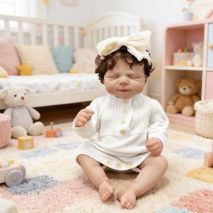 Poupée de mode de 49 cm, simulation de bébé, entièrement en vinyle souple, lavable, jouet pour fille, cadeau pour les enfants de 4 à 6 ans, dans un <span class=keywords><strong>sac</strong></span> en filet - Product Image 5