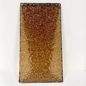 20mm Art décoratif <span class=keywords><strong>Relief</strong></span> verre fusionné extérieur intérieur décor minimaliste gris bleu Texture personnalisée motif verre décoratif - Product Image 3