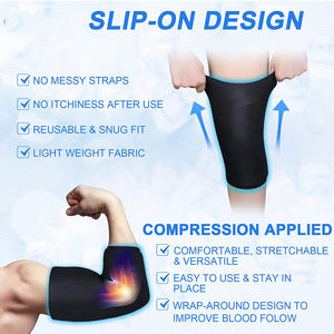 Envoltura de compresión con bolsa de gel reutilizable para rodilla, codo, tobillo y pantorrilla, ideal para lesiones. - Product Image 3