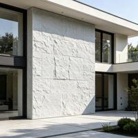 Revêtement en pierre culturelle PU texturée 3D, 8 couleurs disponibles, idéal pour les hôtels, les villas et les façades de bâtiments commerciaux