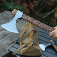 Hache en bois à manche inversé en forme d'éventail, portable, multi-usages, industrielle, bricolage, camping sauvage, survie, véhicule