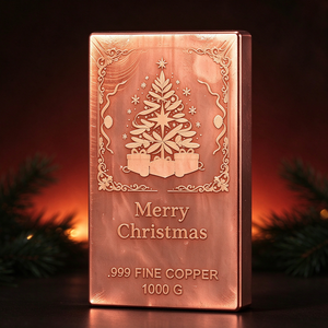 Barra de cobre de 1 kg para regalo de Navidad o recuerdo - Product Image 3