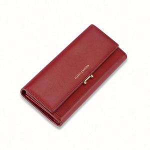 Cartera Larga de Cuero PU con Cierre, Tarjetero para Mujer - Product Image 2
