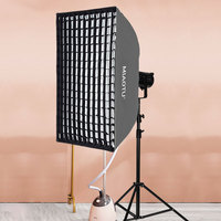 MAIOTU 35 In/90cm boîte souple carrée à dégagement rapide kit d'éclairage photographique avec diffuseurs adapté à l'éclairage du studio photo