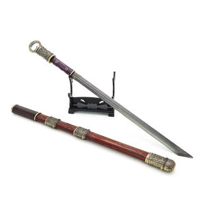 Jianghu Anime Marchandise Li Xingyun Huan Shou Dao 30CM Plaqué Or Gravé Métal Arme Modèle Artisanat Figurine Édition De Noël - Product Image 1