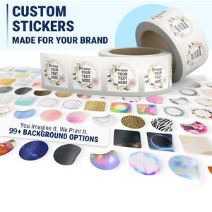 カスタムラウンドPVC粘着ラベルステッカー光沢ダイカットプリントロゴ防水装飾プロモーションギフト用 - Product Image 5