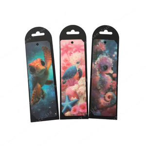 Hot Selling 3D Effect Lenticular Card Motion Sticker Anime <b>Bookmarks</b> Tassel Paper Lenticular <b>Bookmarks</b> for Souvenirs Gifts - Product Image 1