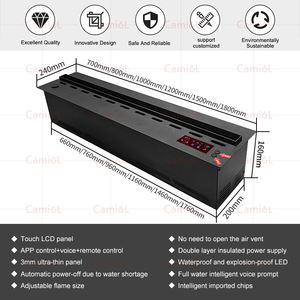 Cheminée à Vapeur d'Eau Décorative Très Vendue avec Éclairage LED, Insert de Foyer 3D à Atomisation d'Eau Contrôlé par Application - Product Image 6