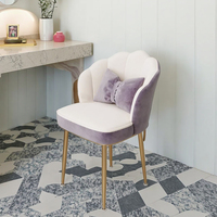 Chaise de toilette Chaise en velours beige Chaises de salle à manger Velours Cadeira Para Penteadeira Stoelen Morden Chaise turquoise