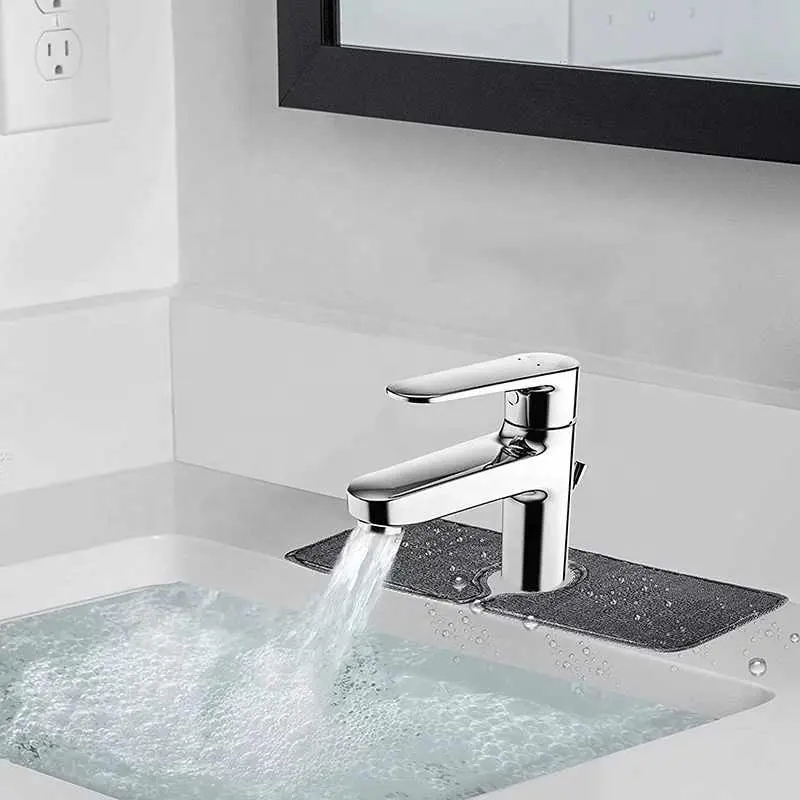 Kitchen Faucet Absorbent Mat Sink Splash Guard Microfiber Faucet Splash Catcher Countertop Protector for Kitchen Bathroom