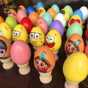 DIY Telur Paskah Belum Selesai Lukisan Paskah Kayu Simulasi Alat Peraga Grafiti Pesta Dekorasi Mainan Kayu untuk Anak-anak - Product Image 5