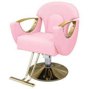 Sillón de Barbería Rosa Hidráulico, Silla de Estilismo de Salón, Asiento de Peluquería de Cuero PU, Reposapiés Ajustable para Salón de Belleza - Product Image 5