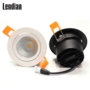 Kapalı 55mm 75mm 95mm kesme premium üç renk koçanı çipi yaldızlı tavan gömme dairesel ra>90 7w downlight led ip20 spot