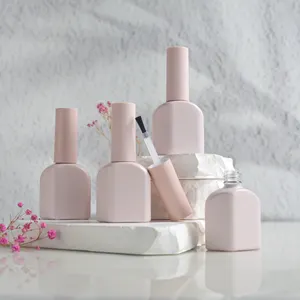 Luxury Sale 12ml Cute Pink Empty Luxury Square Nail Polish Bottle For Sale Design Your Own Nail Polish Bottle