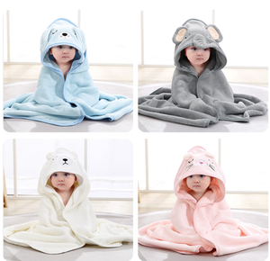 <span class=keywords><strong>Serviette</strong></span> carrée à capuche brodée d'animaux multicolores pour enfants, poncho en microfibre, nouveau-né, utilisation à domicile, bain, dessin animé, anti-enfants - Product Image 6