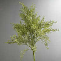 Tanaman Plastik Rime Greenery Asparagus Fern untuk Dekorasi Langit-langit Pesta Pernikahan, Perlengkapan Pasokan Lintas Negara, Penggunaan Dalam Ruangan, Bunga Buatan
