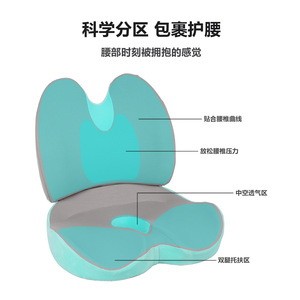 Memory <b>Foam</b> Seat Cushion With Lumbar Support U Shape Ergonomic Orthopedic Pressure Relief For Office Study Living Room - Product Image 1