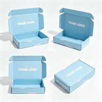Boîtes en papier personnalisées en gros pour cadeaux et vêtements, boîte en carton ondulé pliable avec logo, boîte d'expédition empilable