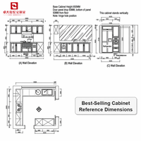 Armoire suspendue, Cadre d'armoire de cuisine modulaire, Rideaux, Armoires de cuisine, Unité de cuisine RTA en gros pour hôtel et villa