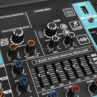 Mezclador de Audio Profesional MIX-MC24 de 24 Canales, Consola de Mezcla Analógica de Alto Rendimiento para Espectáculos en Vivo, Estudios de Grabación y Eventos