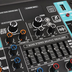 MIX-MC24 24 ערוצי אודיו מקצועי קונסולת ערבוב אנלוגית ביצועים גבוהים עבור הופעות חיות, אולפני הקלטה & אירועים - Product Image 5