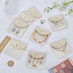 Clear <b>Small</b> Pouches Square Pu Leather and Pvc Gift Travel Jewelry <b>Bags</b> for Ring Bracelet Necklace - Product Image 6