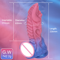 Vibromasseur réaliste en silicone liquide à 9 vitesses de vibration, stimulation clitoridienne et du point G, avec ventouse