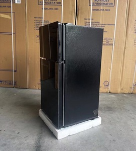 J 80L Black Household Full Capacity 38L-169small Clean Flavor Double Door <b>Refrigerator</b> Mini Fridge <b>Refrigerator</b> for Home Chest F - Product Image 4