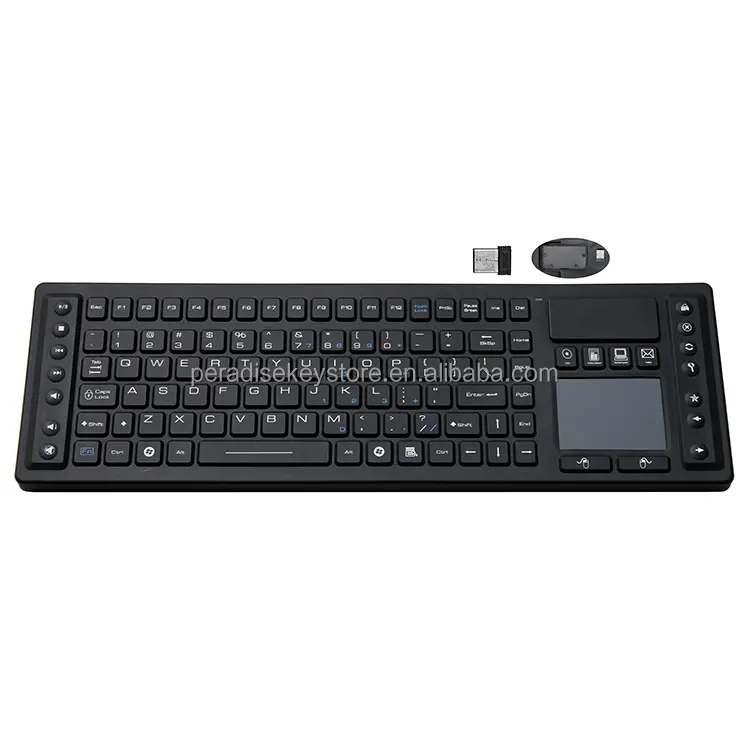 IP68 washable and sterilizable silicone wireless medical industrial keyboard 2.4G touch pad waterproof medical wireless keyboard