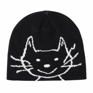 Gorro de Punto Personalizado con Diseño de Gato Adorable para Niños, Elástico, Cómodo y Cálido, Ideal para Compras, Juegos al Aire Libre, Viajes y Uso Diario - Product Image 2