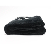 Großhandel gestrickte Plüsch Nerz Flanell Fleece Anpassung Decke mit Stickerei Logo