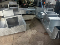 Conduits en acier galvanisé à chaud carrés pour systèmes de circulation d'air en bâtiment, anti-corrosion, durables, structure robuste, faciles à installer