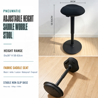 Siège selle ergonomique pour assise active, tabouret réglable en hauteur pneumatique pour bureaux et espaces de travail pour adultes
