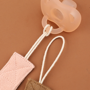 Producto para Bebés, Mordedor <span class=keywords><strong>de</strong></span> Algodón Tejido a Crochet con Clip <span class=keywords><strong>de</strong></span> Madera, Cadena para Chupón para Recién Nacidos - Product Image 4