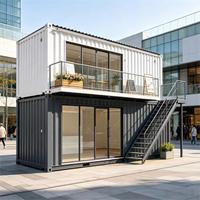 Maisons conteneurs RMY Y2 - Structure en acier préfabriquée modulaire haute résistance, système de support complet, bonne isolation, extérieur