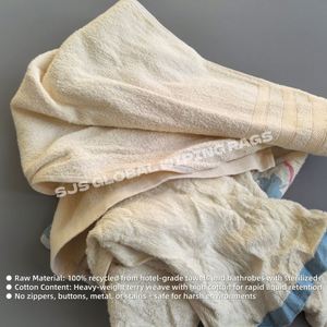 ผ้าเช็ดทำความสะอาดทำจากผ้าฝ้ายรีเคลมคุณภาพพรีเมียม พิมพ์ลายผสม ซึมซับน้ำมันและน้ำได้ดี เหมาะสำหรับงานอุตสาหกรรม - Product Image 4