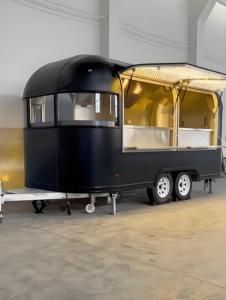 Chariot de restauration de rue polyvalent avec système de freinage amélioré et étagères amovibles pour les marchés nocturnes et la vente en zone piétonne - Product Image 2