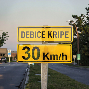 Road <strong>Sign</strong> <strong>Speed</strong> <strong>Limit</strong> Warning Reflective Warning Signs Thickened Aluminum Plate Custom Model - Product Image 5