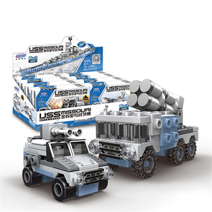 Jouets de construction 8-en-1, briques de super-navire de guerre, excavateur, SWAT, pionnier, USS <span class=keywords><strong>Missouri</strong></span>, char, kits de blocs MOC - Product Image 1