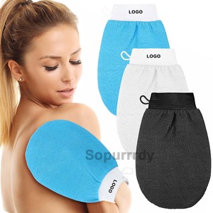 Custom Logo Bath <b>Gloves</b> - Gentle Skin Cleansing Bath <b>Gloves</b> Exfoliating Reusable Durable Ideal for Body Scrub and <b>Shower</b> Care - Product Image 5