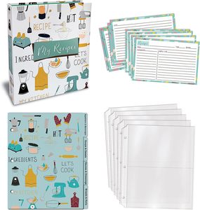 Carpeta de 3 anillas con impresión personalizable, <span class=keywords><strong>libro</strong></span> de cocina de hojas sueltas, bonito <span class=keywords><strong>libro</strong></span> de carpeta de recetas - Product Image 2