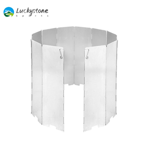 Protection de poêle pliable en aluminium pour l'extérieur, 8 plaques, pare-vent, déflecteur, pare-brise, camping, directement de l'usine - Product Image 2