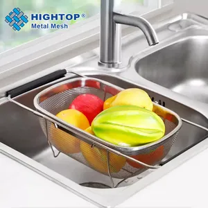厨房双层多功能果蔬洗碗滤水器不锈钢干燥储物排水器篮