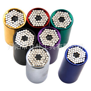 Juego de Llaves de Tubo Hexagonales de Colores, 1/2 Pulgada, Cromadas, de Acero al Cromo Vanadio, Herramientas de Reparación Automotriz e Industrial - Product Image 1