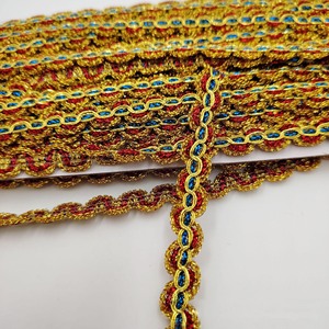 Tự Làm May Dệt Long Lanh Sequined Cắt Tỉa Quần Áo Màu Đỏ Vàng Bạc Bện Dệt Kim <span class=keywords><strong>Ribbon</strong></span> Trang Phục Trang Trí Đính Cườm Ren Trims - Product Image 3