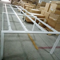 BERSON-mesas de lectura para ordenador de oficina, patas de metal cara de cara, con marco de caja de alambre, baratas, 4 asientos