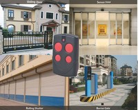 YET2117 Télécommande sans fil étanche ABS 4 boutons Code d'apprentissage Clone Code porte-clés pour porte de Garage