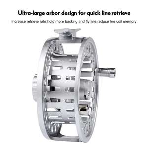 Moulinet de pêche à la mouche 3/4 5/6 7/8WT moulinet à mouche grande <span class=keywords><strong>tonnelle</strong></span> en alliage d'aluminium corps pour truite basse <span class=keywords><strong>carpe</strong></span> brochet panfish - Product Image 5