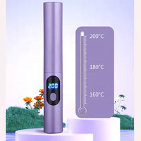 Mini lisseur 2-en-1 en gros avec écran LED, nouveau peigne chauffant sans fil à ions négatifs, alimentation électrique USB